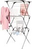Extra-Slim 14M 3-Tier Concertina Stainless Steel Metal Laundry Clothes Dryer Airer for indoor Office and Bathroom Space 2