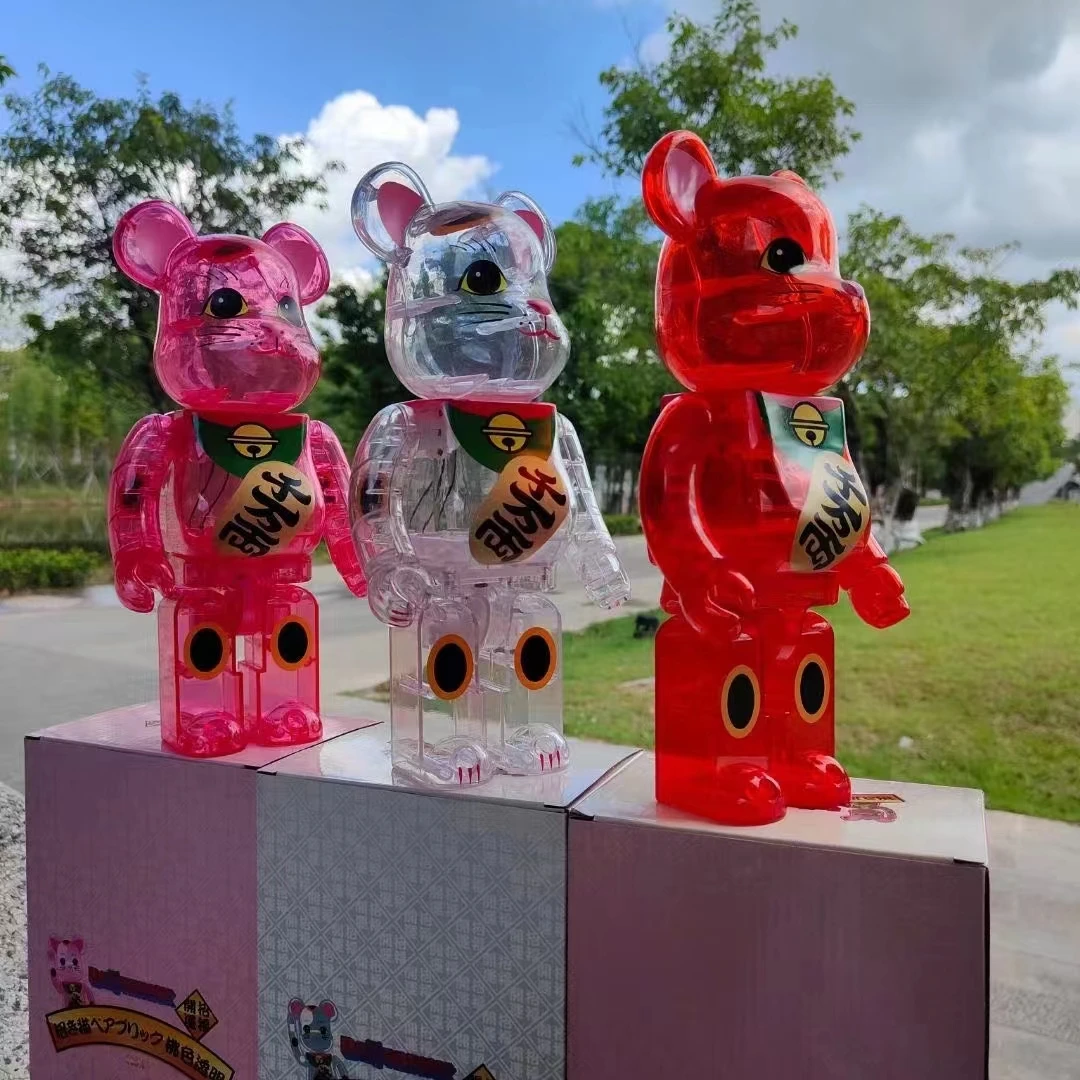 

New Design Bear Brick Project Transparent 400% Violent Bear Home Decoration Lucky Cute Room Resin Gift Ornaments