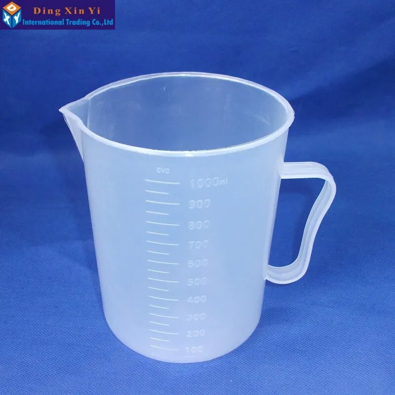 1pc 1000ml Plastic Beaker With Handle Clear White Plastic Measuring Cup Beaker For Lab Kitchen Laboratory Bottle Aliexpress