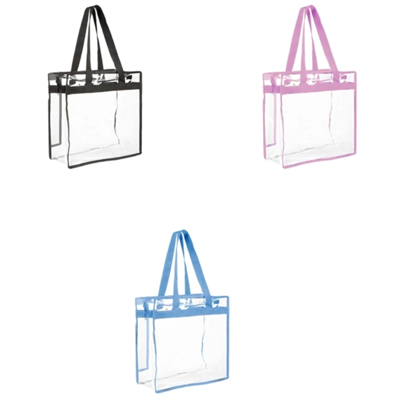 

Женская прозрачная сумка, универсальная сумка на плечо из ПВХ, пляжная сумка, модная сумка с верхней ручкой, сумка для покупок,