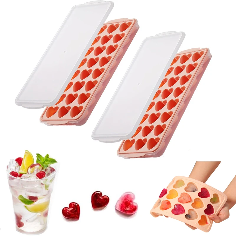 

Heart-shaped Ice Cube Tray Mold Food Grade Silicone Ice Hockey Mold DIY Whiskey Bar Ice Ball Making Mould Kitchen Gadgets