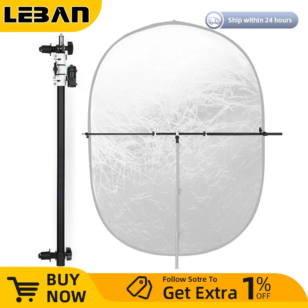 AMBITFUL AL-02 Pro photography Reflector bracket Bar with Telescopic Boom Arm Top Light Sandbag for Speedlite Mini Flash Strobe