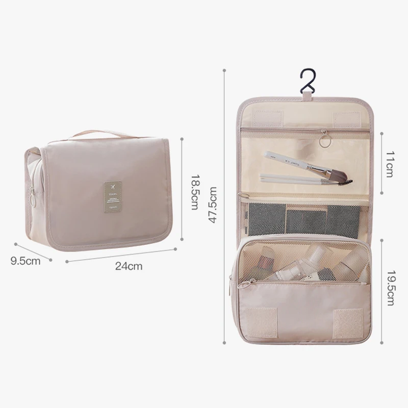 2023 Portable Cosmetic Hook Bag Women Waterproof Makeup Luggage Organizer Pouch Foldable Hangg Washbag For Business Trip Travel