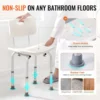 Shower Chair, Shower Seat with Back, Adjustable Height Stool, Chair for Inside Bathtub, Non-Slip Bathroom 3