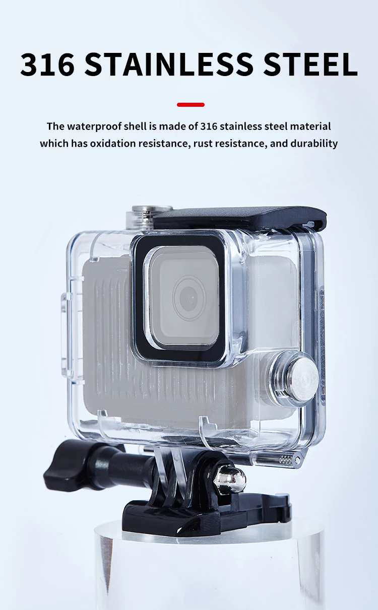 Wasserdichte Tauchhülle für GoPro 11 Mini, Schwarz, 60 m/80 m Unterwassergehäuse, Tauchschutzhülle – Detail 4