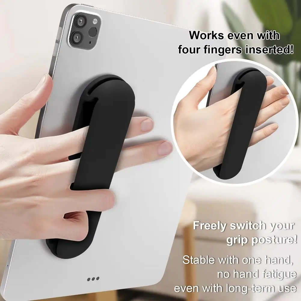 Universal Silicone Tablet Hand Holder with Anti-Slip Wrist Strap