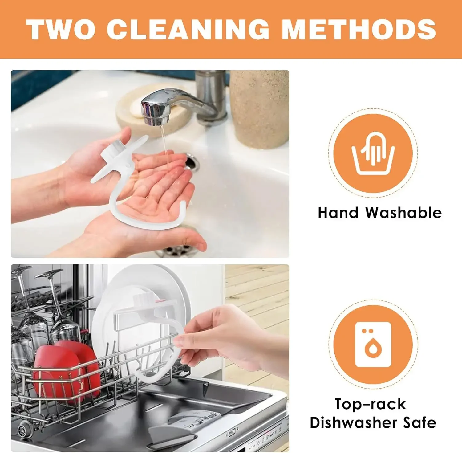 Aluminum Alloy Spray Dough Hook K45 K45SS KSM90 KSM150 Accessories and Attachments Kitchenaid 4.5-5 Quart Stand Mixers