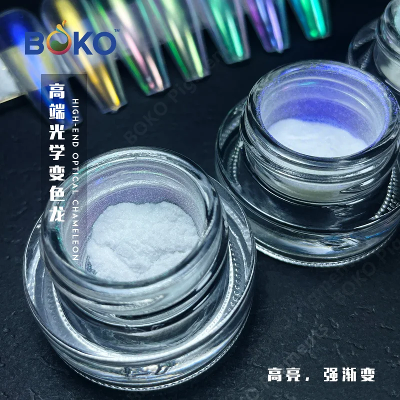 BOKO Aurora Nail Powder Mirror Effect Chrome Nail Art Mermaid Rainbow Chameleon Effect