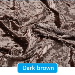 Luxurious Stretch Velvet Fabric - Soft Upholstery Textile for DIY Projects and Home Decor (Available in 22 Colors) (Dark brown)