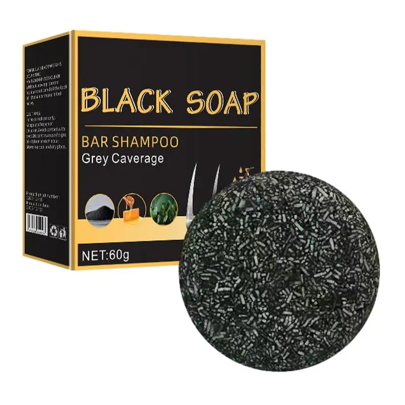 Black Hair Soapbar 50g Gray Hair Coverage Shampoo Bar Deep Cleansing And Natural Darkening Shampoo Bar White Hair Reverse Bar floland увлажняющий шампунь с гиалуроновой кислотой и витаминами deep moisture rebalancing shampoo 150