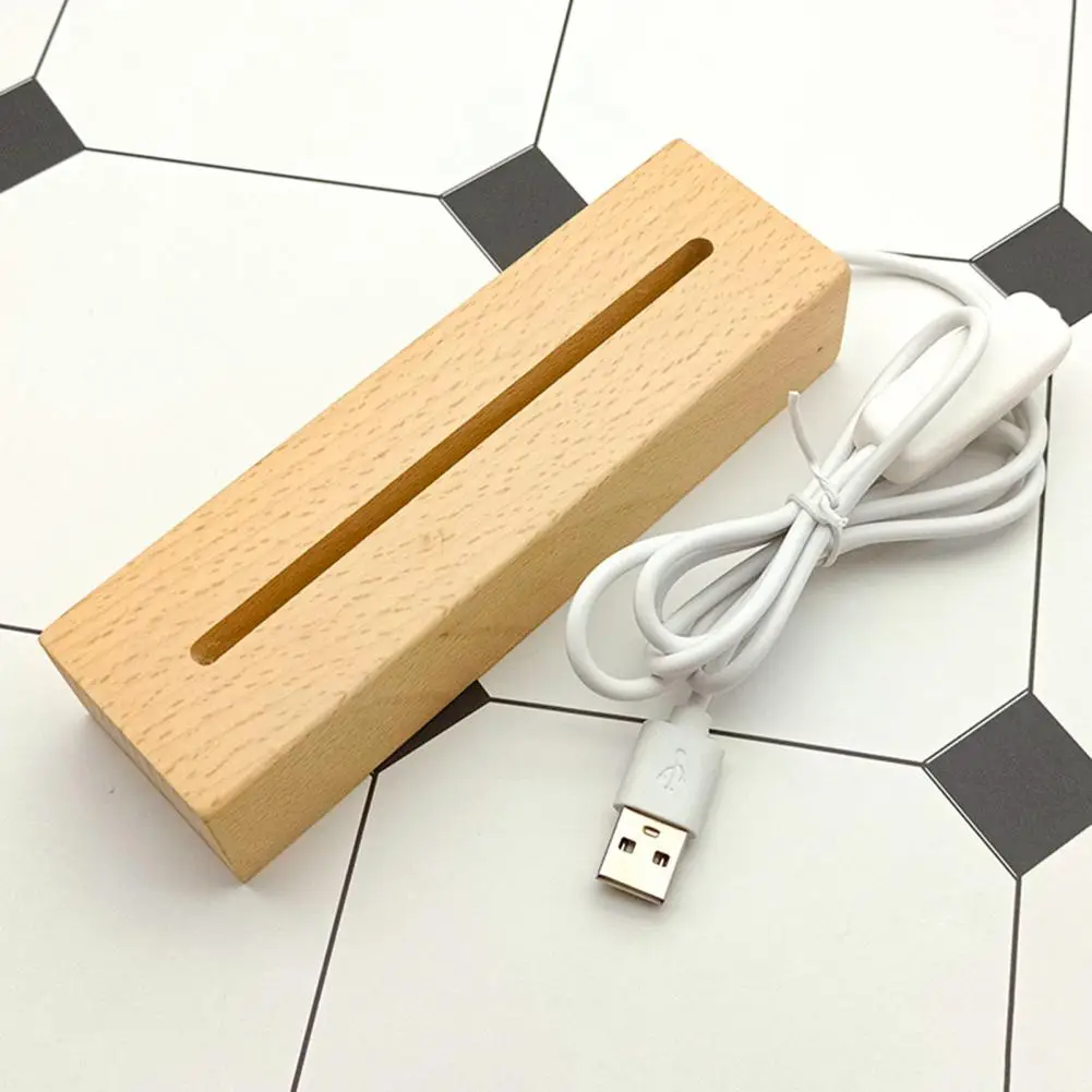 

Элегантная светодиодная Ночная лампа в виде деревянной подставки с Usb-разъемом для энергосберегающего прикроватного декора без мерцания