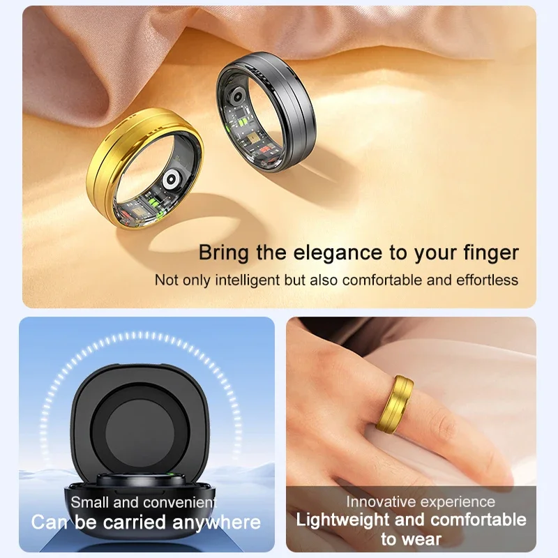 2026 New Men Smart Ring Mluti-Sport Heart Sleep Monitor Smartring Fitness Tracker 5ATM Waterproof Rings for Woman IOS Android