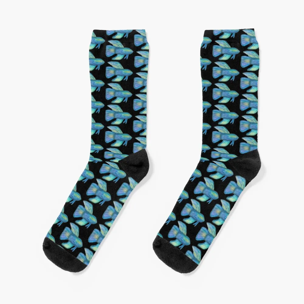 

Betta fish Socks Run golf Thermal man winter hiphop Socks Women's Men's