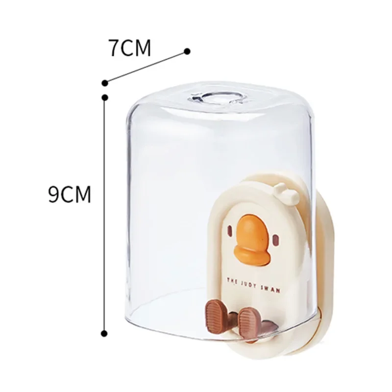 Cute Creative Toothbrush Holder Wall Mounted Punch-free Storage Rack Cartoon Portable Bathroom Tools Bathroom