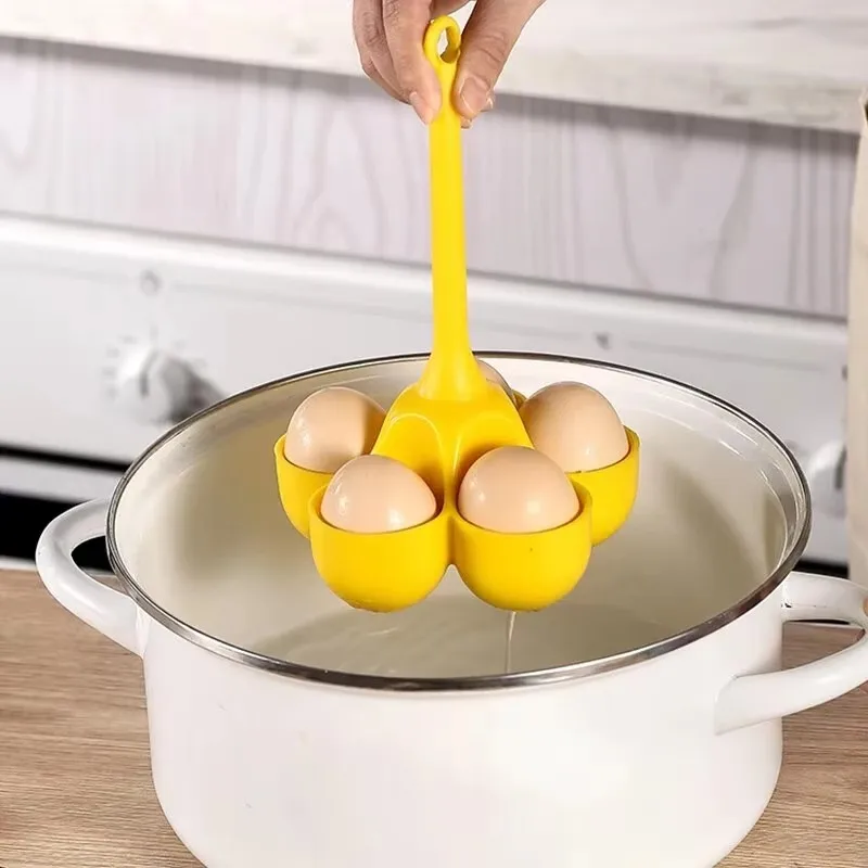 5-hole Silicone High-temperature Resistant Egg Cooking Tool Food Grade Portable Anti Scald Kitchen Egg Tool egg boiler mold cup egg cooker silicone egg poacher egg poacher