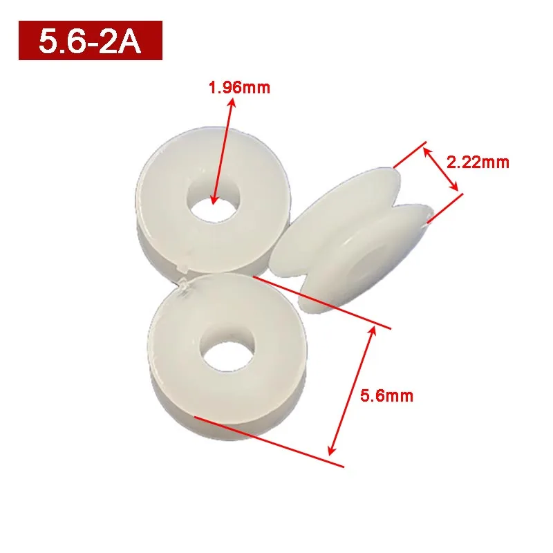 Thin Plastic Belt Pulley Wheel 5.6-2A Diameter 5.6mm Thickness 2.2mm Hole 2mm Tight Fitting Motor Model Toy Accessories belt pulley