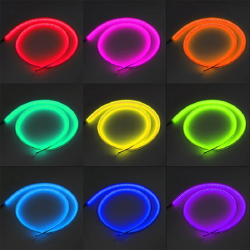 Striscia di luce LED per cofano auto, 70 pollici, 12 V, flessibile, impermeabile, luci di circolazione diurne per auto, accessori di decorazione universali per auto, SUV, camion, effetto
