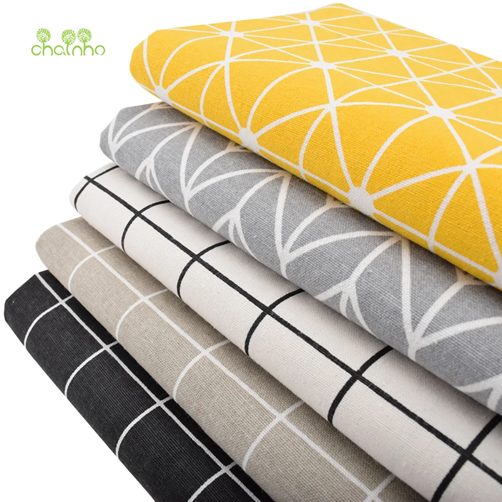 Chainho,Printed Cotton Linen Fabric,DIY Sewing Quilting Material,Cloth For Table,Sofa,Curtain,Bag,Cushion,Furniture Cover,15CL24