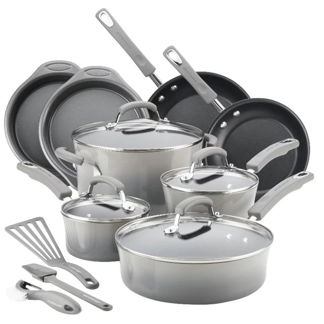 Rachael Ray Hard Enamel Nonstick 14pc Cookware Set