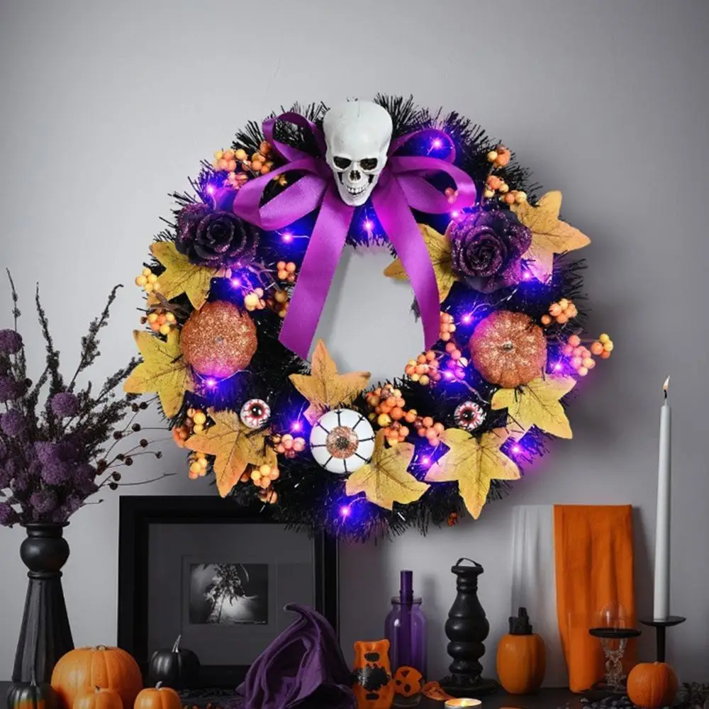 

Pendant Skeleton Unique And Eye-catching Halloween Perfect For Halloween Create A Spooky Atmosphere Pumpkin And Skull Wreath