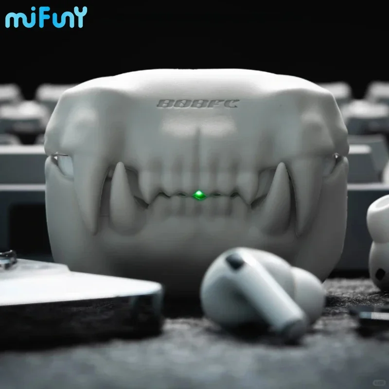 

MiFuny тигровый зуб Airpods, оригинальное дизайнерское украшение, силиконовый чехол, защитный чехол, аксессуары для наушников Y2K, подарок