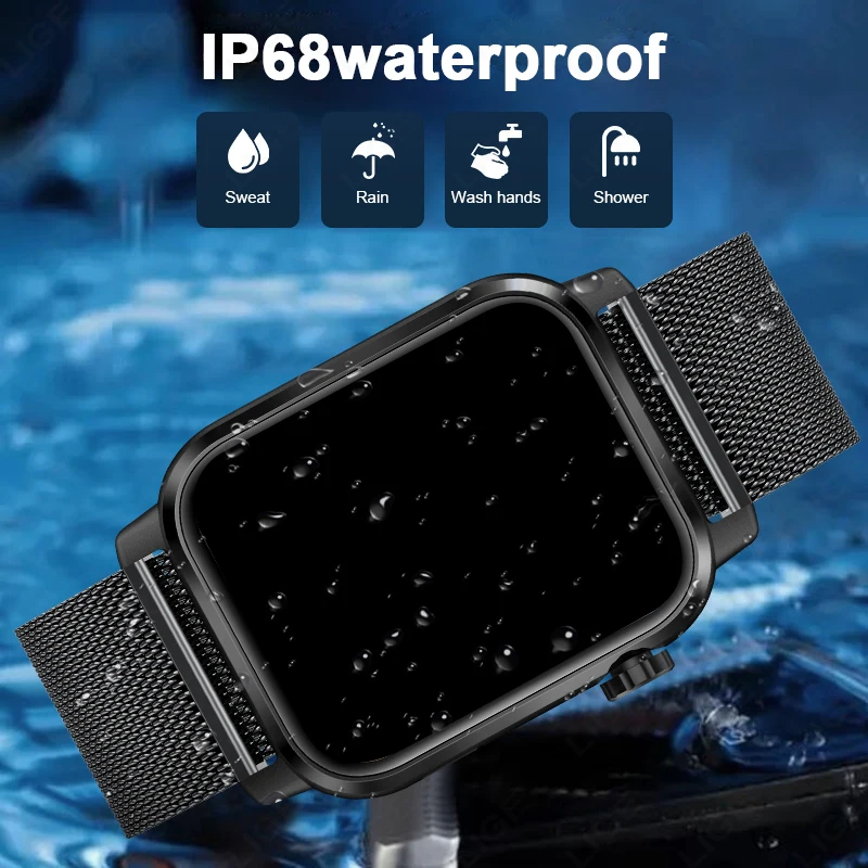 60Hz High Brush Smart Watch Man Bluetooth Call Sports Fitness Tracker IP68 Waterproof Bracelet Women Smartwatch For Android IOS