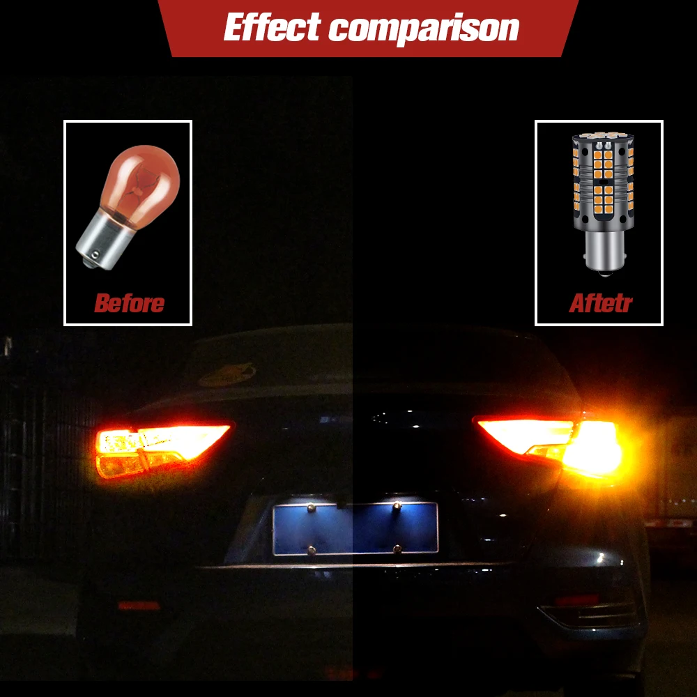 2x LED  ȣ  Blub PY21W 7507 BAU15S Canbus   Skoda Fabia 1 2 Octavia MK1 MK2 Rapid Superb 2001-200