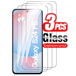 Premium 3 - Piece Full Coverage 9H Tempered Glass Screen Protector Set - HD Clarity - Samsung S24 FE (3 pieces)