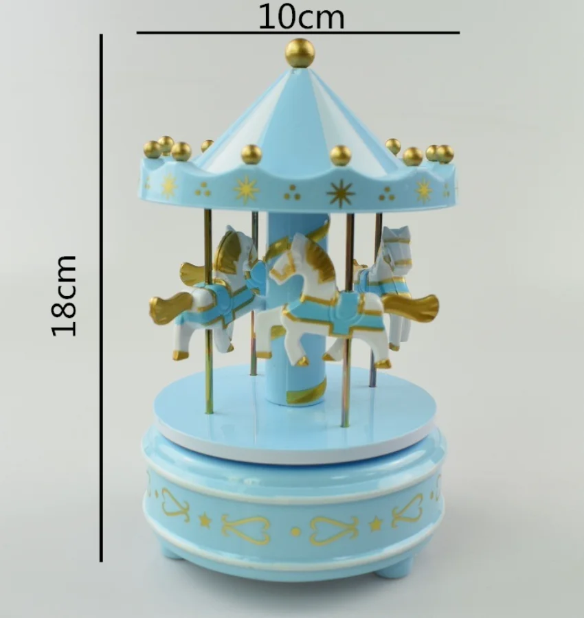 Merry-go-round Music Boxes Geometric Music Baby Room Decoration Unisex Christmas Horse Carousel Box Home Decor