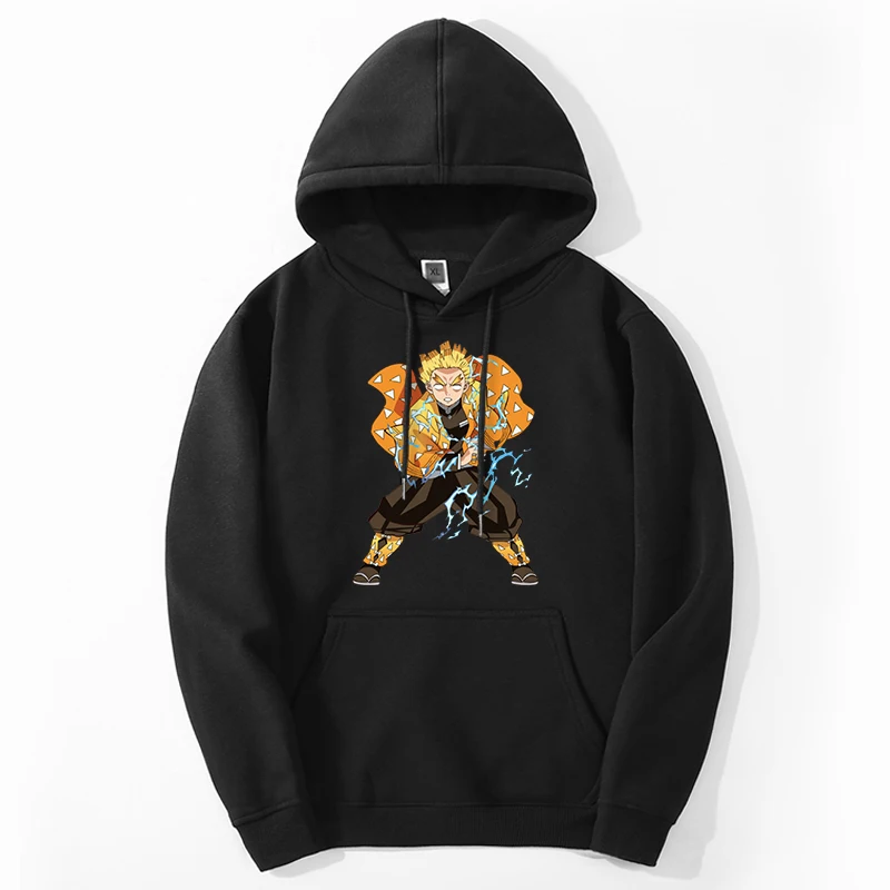 

Demon Slayer Anime Hoodies Sweatshirts men tanjirou manga Kimetsu no Yaiba Hoody Hooded Hip Hop Casual Sportswear Moletom
