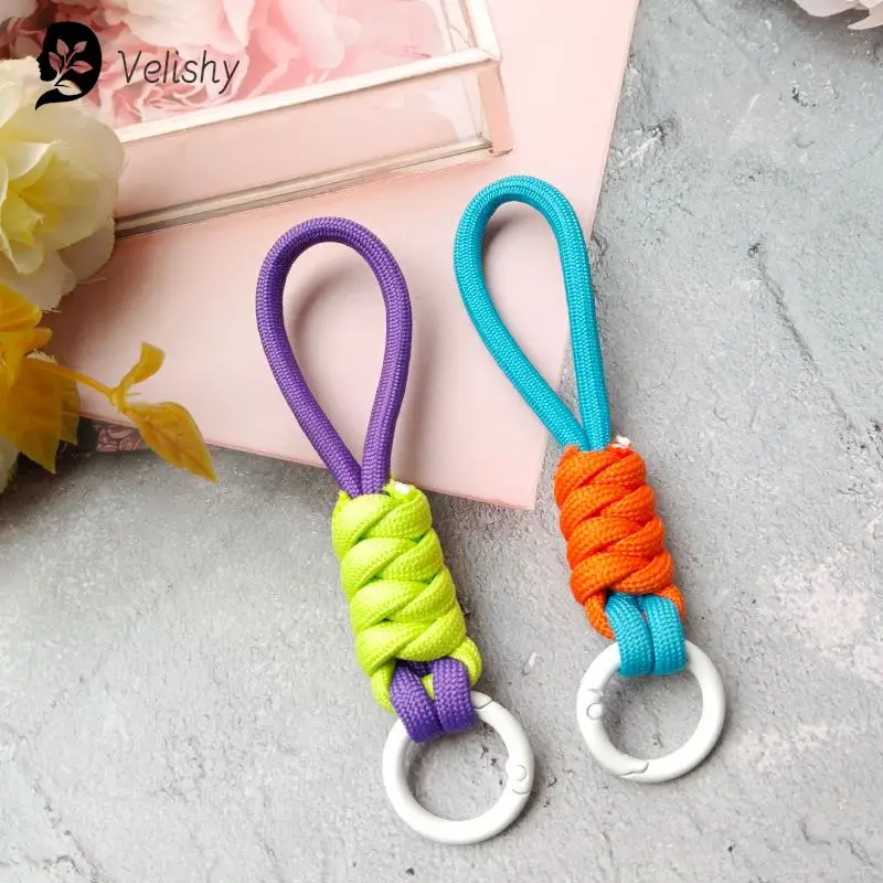 Braided Umbrella Rope Keychain Lanyard