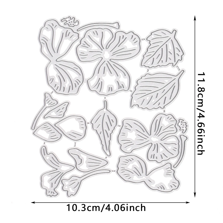 식물 보타니컷 히비스커스 금속 절단 다이 스텐실, DIY 스크랩북 사진 앨범 장식 엠보싱 종이 카드 2023 신제품