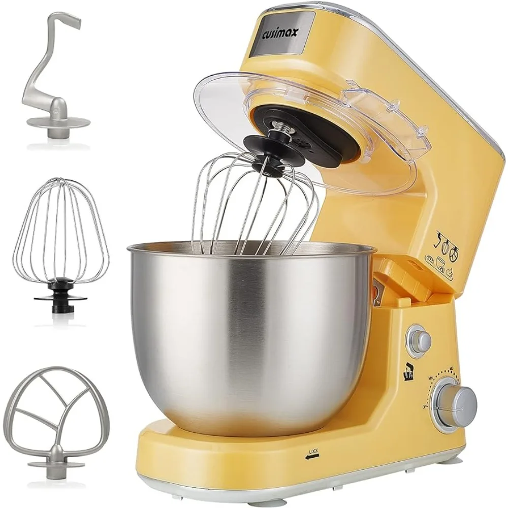 

Stand Mixer with 5-QT Stainless Steel Bowl,Tilt-Head Kitchen Electric Mixer with Dough Hook,Mixing Beater and Whisk,Splash Guard