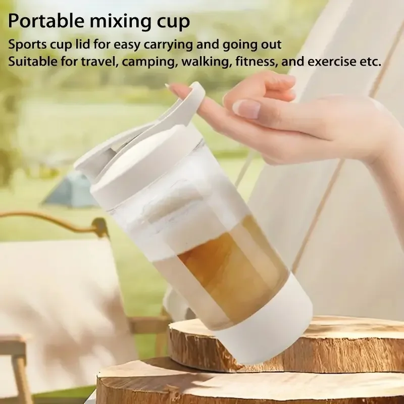 covered USB charging electric mixing cup suitable for milkshakes coffee etc ideal for travel office and campus use 1PC
