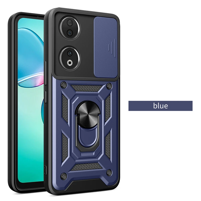 thumbnail image 1 of Shockproof Armor Magnetic Holder Ring Case For Honor 90 Honor90 Lite Honer 70 50 X6A X7A X8A X7 X8 X9 X5 Plus Lens Protect Cover, 1 of 5