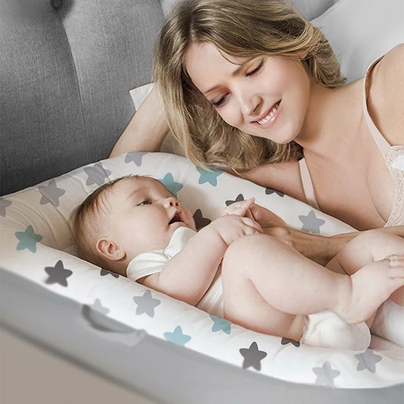 Baby Nest Sleeping Bed Portable Crib Travel Bed Infant Toddler Cotton Cradle for Newborn Baby Bed Bassinet Bumper Dropshipping 2