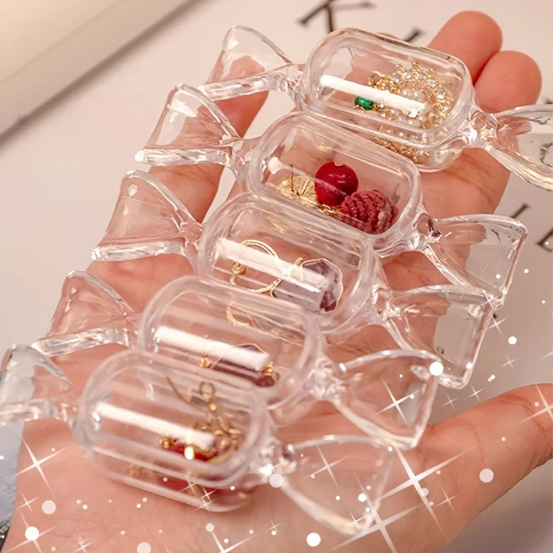 10pcs/set, Cute Mini Plastic Candy Box For Weddings, Baby Showers, And Parties-Transparent And DIY Friendly