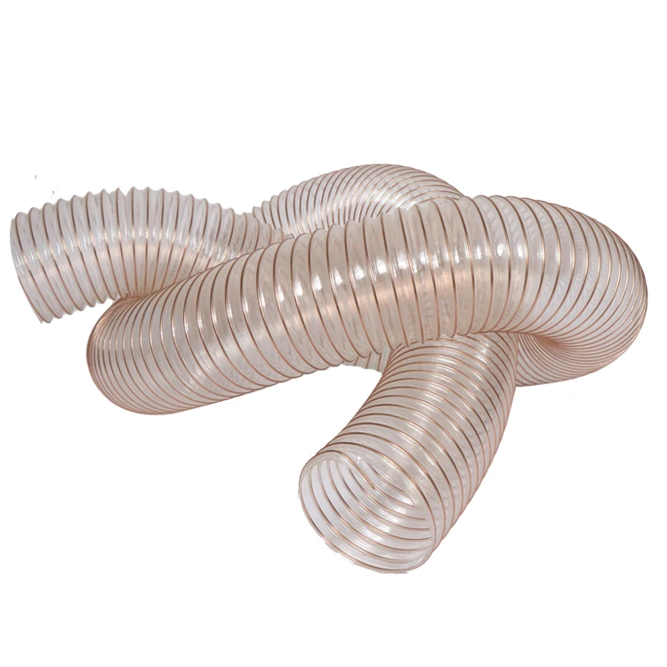 Description Picture 2 of itemDia.25-200mm Transparent PU tube Static dissipative polyurethane hose dust suction vacuum fume exhaust hose flexible tube- clear