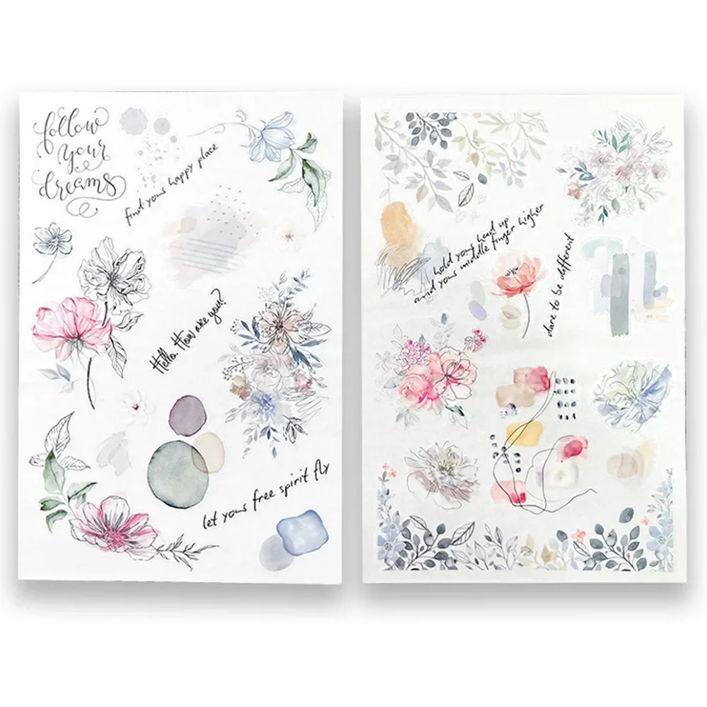 RUB ON Flower Stickers Vintage Decorative Craft Transfer DIY Photo Album Scrapbooking Supplies decorative stickers floral stickers stationery stickers adhesive stickers self adhesive stickers paper stickers
