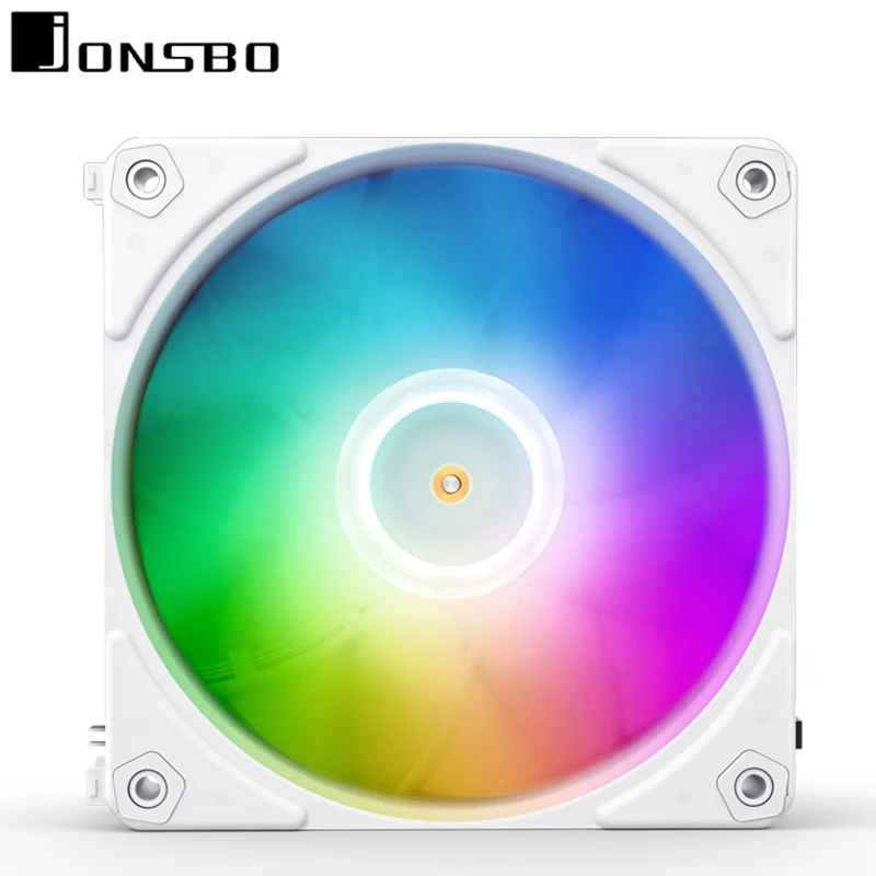 

JONSBO ZF120 Вентилятор корпуса компьютера Беспроводной тандемный PWM ARGB Красочные бесшумные вентиляторы охлаждения корпуса, совместимые с процессорными кулерами