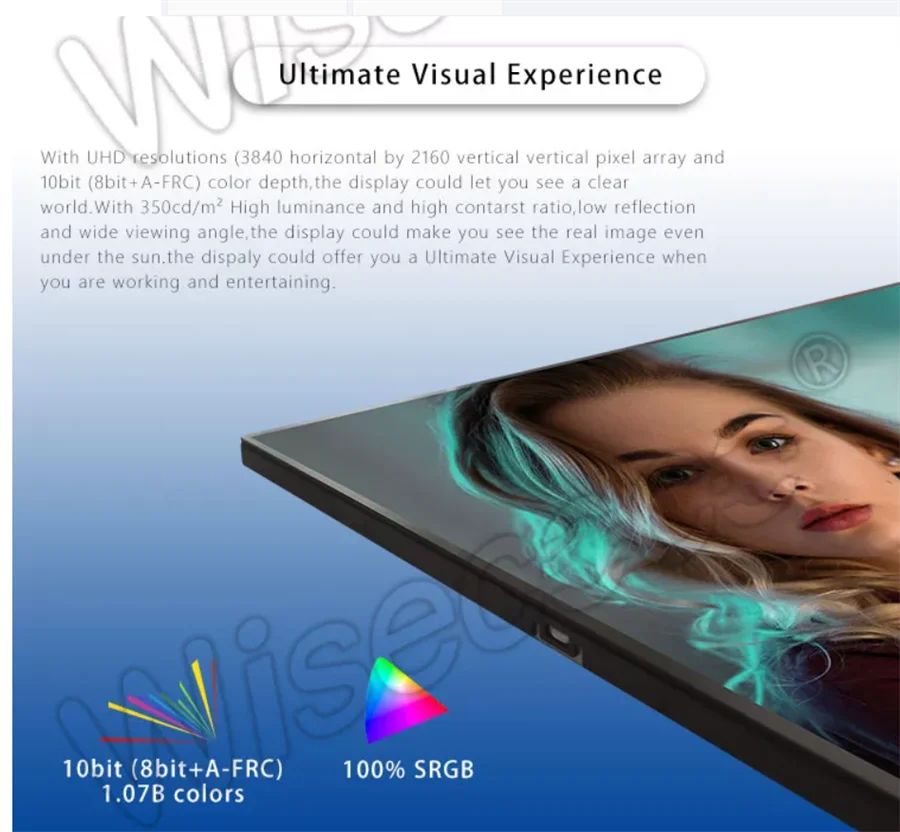 Wisecoco-27 ġ ũž  4K PC ̸ ǻ, 3840x2160 LCD ÷ ũ г Edp 30 
