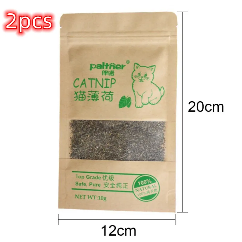 1pcs Natural Premium Catnip Menthol Organic Funny Cat Toys 10g Flavor 100% Cattle Grass Snacks Catnip Pet Supplies Kitten Cat 