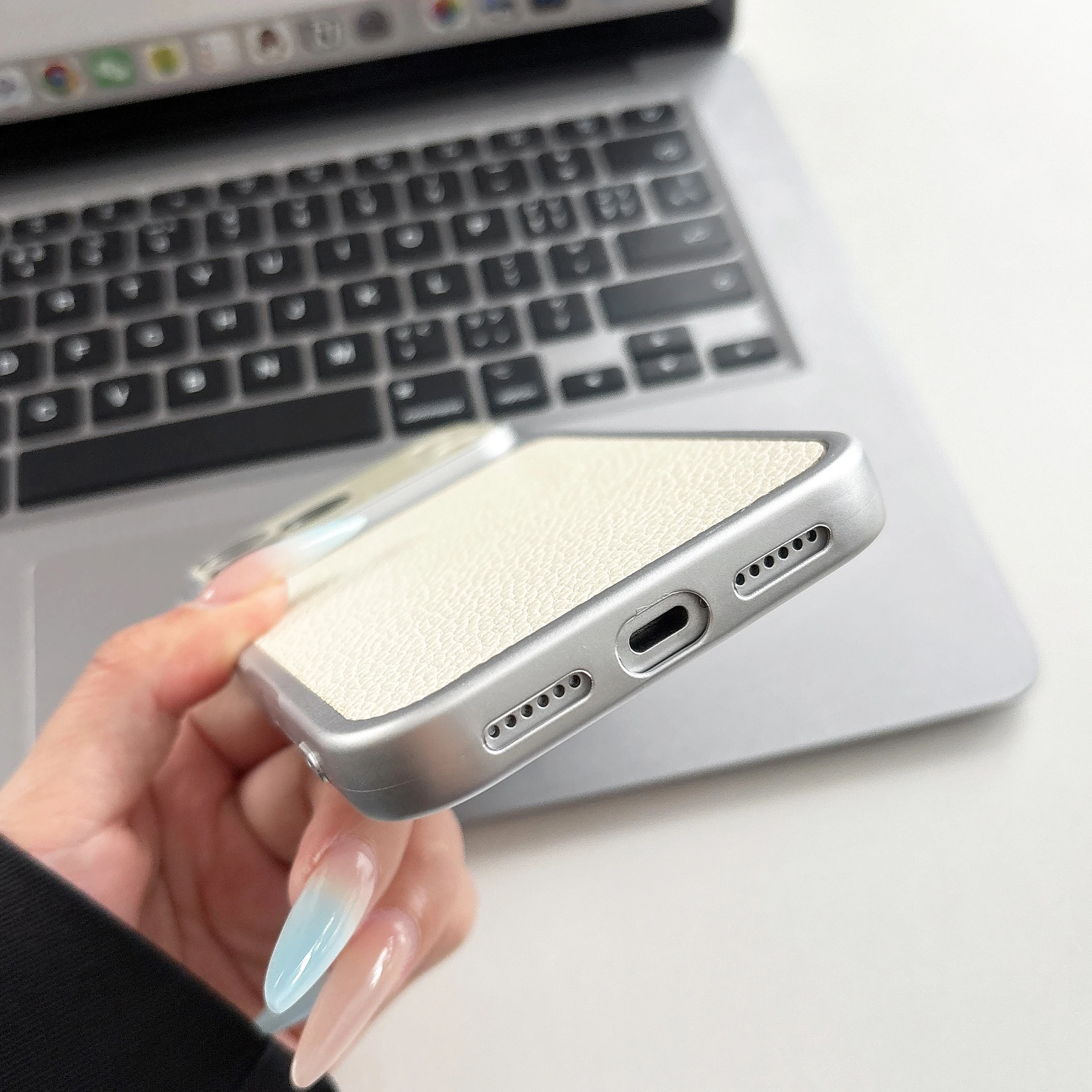 Luxury Litchi Skin Texture PU Leather Phone Case with Lens Protector