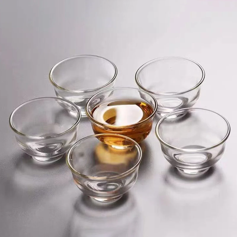 Tea Set Heat Resistant Glass Tea Cup Set Transparent Kung Fu Chinese Bowls Porcelain Mug Vintage