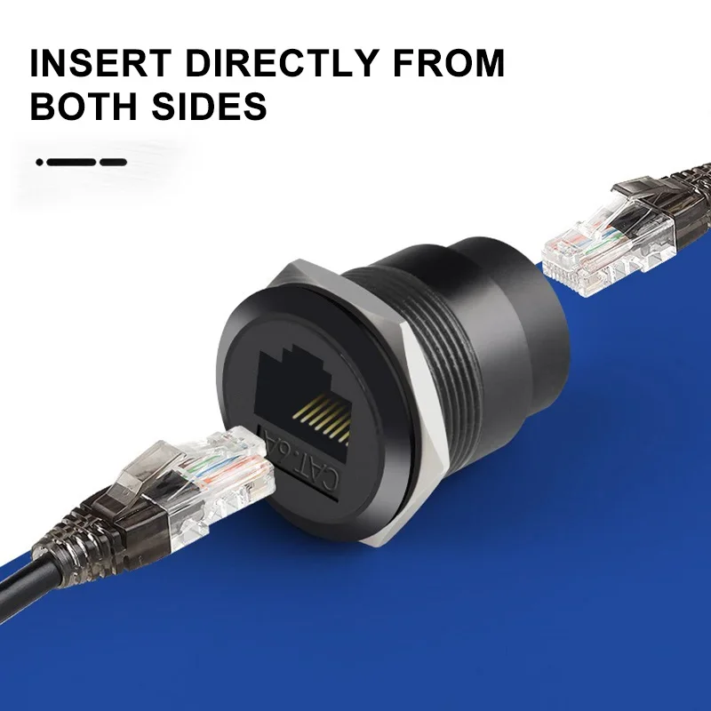 High-Speed CAT6A Ethernet RJ45 Metal Connector Socket