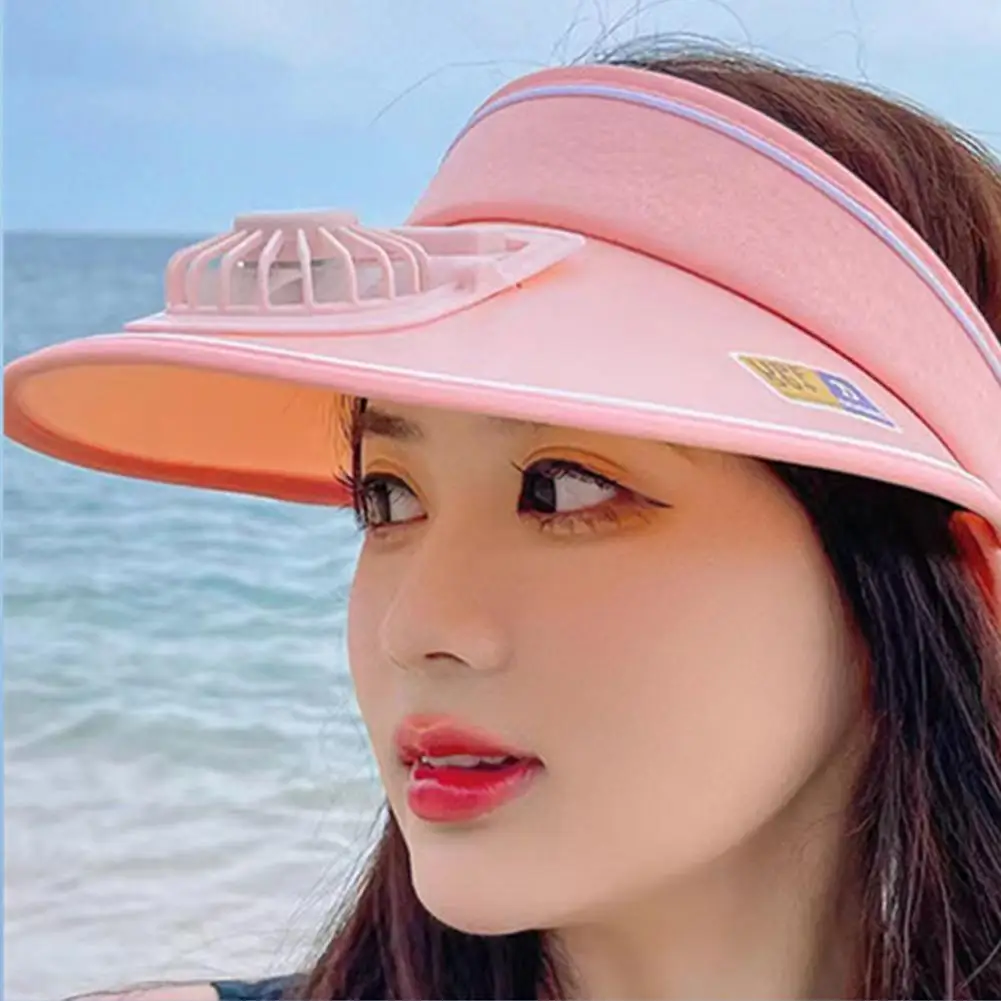 선풍기 선캡 고풍속 대용량 풍량, 유행 및 휴대용 USB 충전, 다중 조정 가능한 설정, 선물, 2024