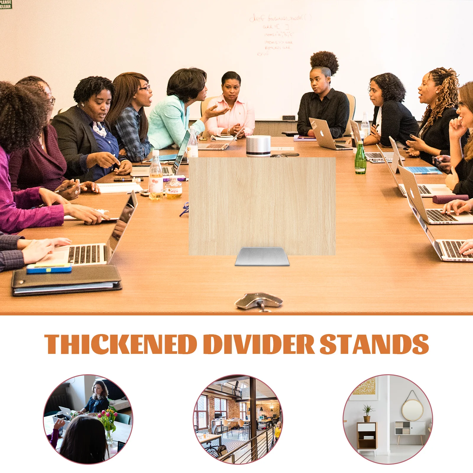 Screen Wind Partition Clamp Wood Board Glass Divider Connector Wear Resistant Feet Thickened Bracket Home Decor Household 4 Pcs