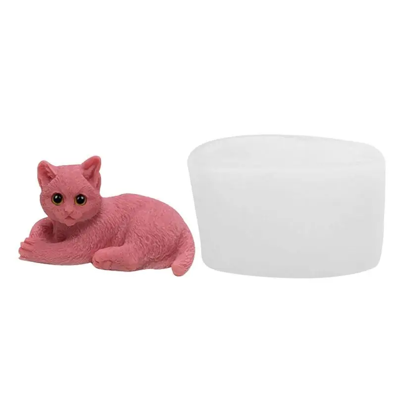 

Искусственная милая фотография для изготовления свечей из смолы 3D Kitty, форма для свечи, милая фотография