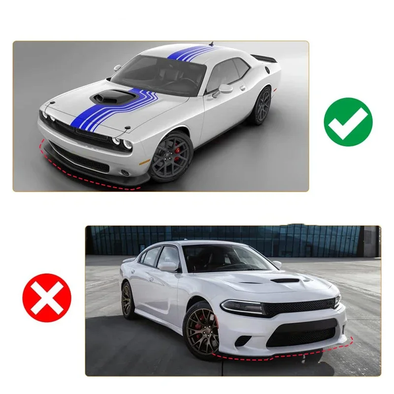 غطاء مقسم شفاه المصد الأمامي ، ملصقات خارجية ، ملح...