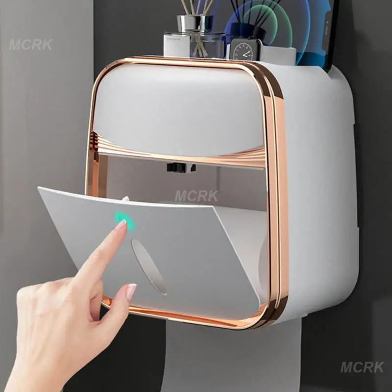 Toilet Paper Holder Tissue Box Bathroom Wall Shelf Hanger Rack Organizer Storage Roll Dispenser WC Accessories Supplies toilet paper holder tissue box bathroom organizer shelf